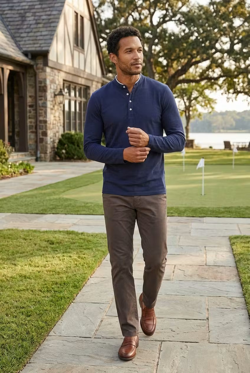 Northshore Stand Collar Henley