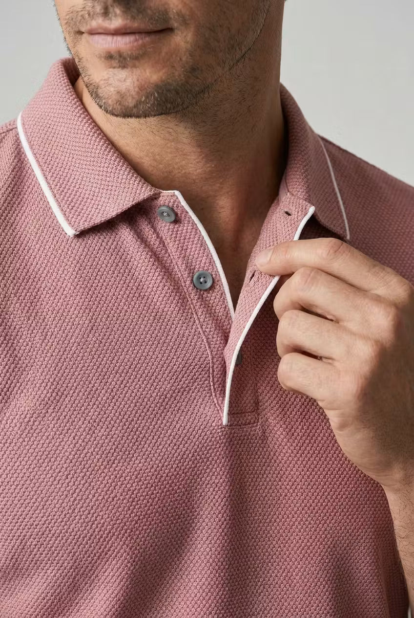 Micro-Pattern Modern Knit Polo