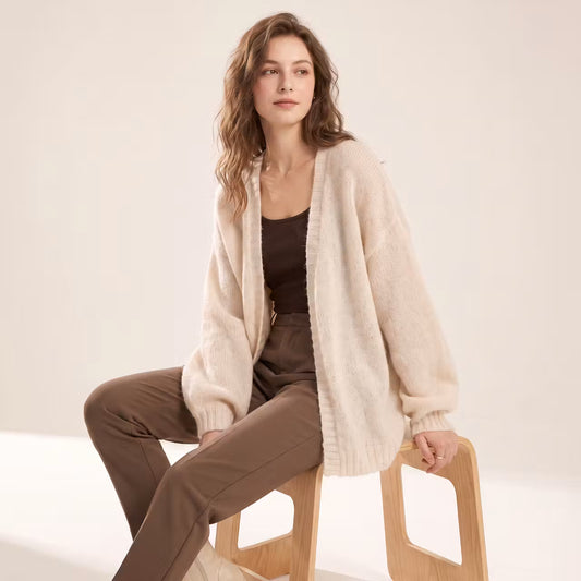 Mara Gebreid Vest met Ruime Pasvorm