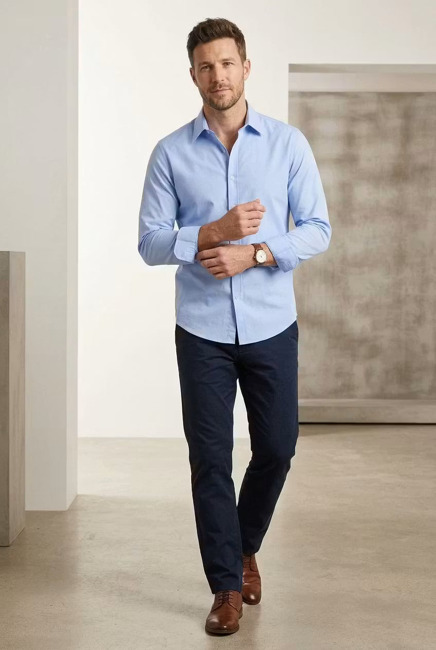 Men’s Long Sleeve Flex Button Shirt
