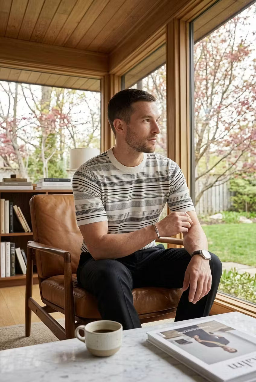 Westbrook Textured Stripe Tee