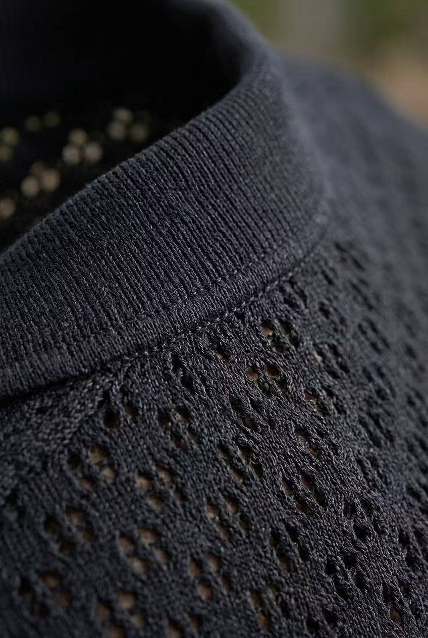 Riviera Perforated Tencel Polo