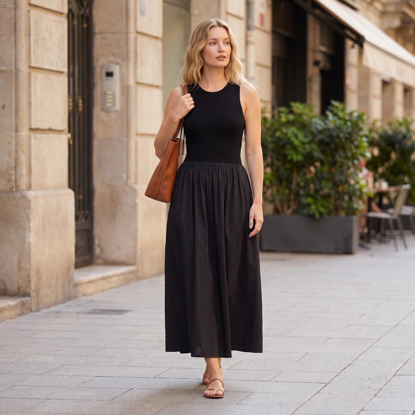 Meadow gebreide maxi-jurk