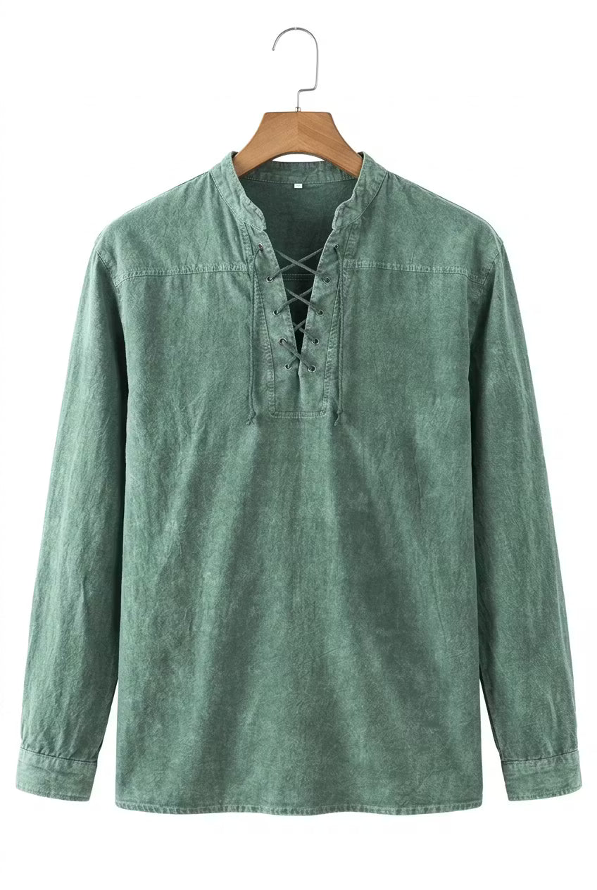 Harborline Lace-Up Henley Shirt