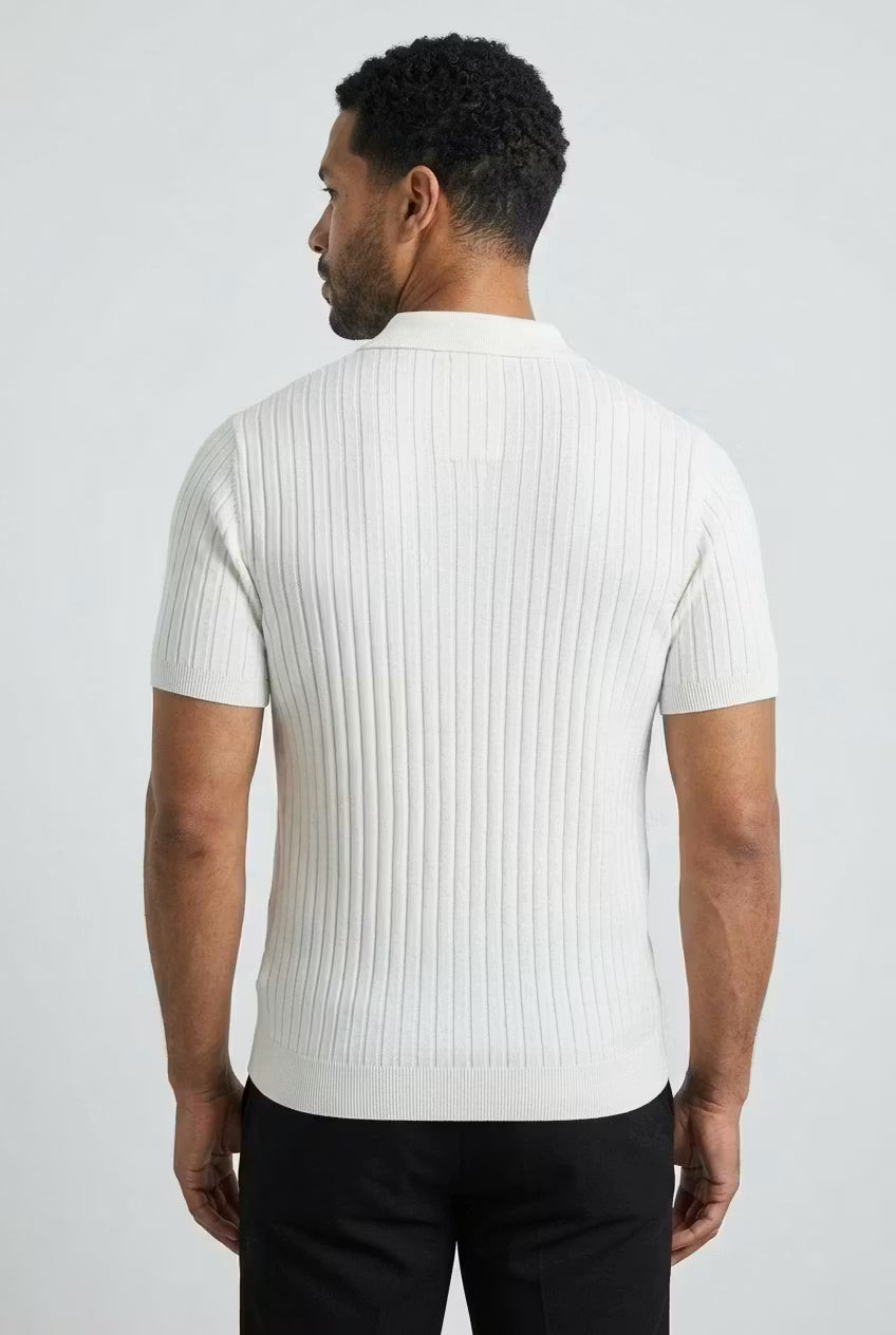 Harbour Line Ribbed Knit Polo