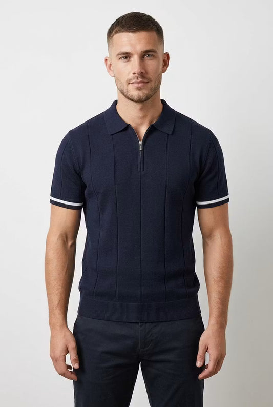 Reyesford gebreide polo met rits