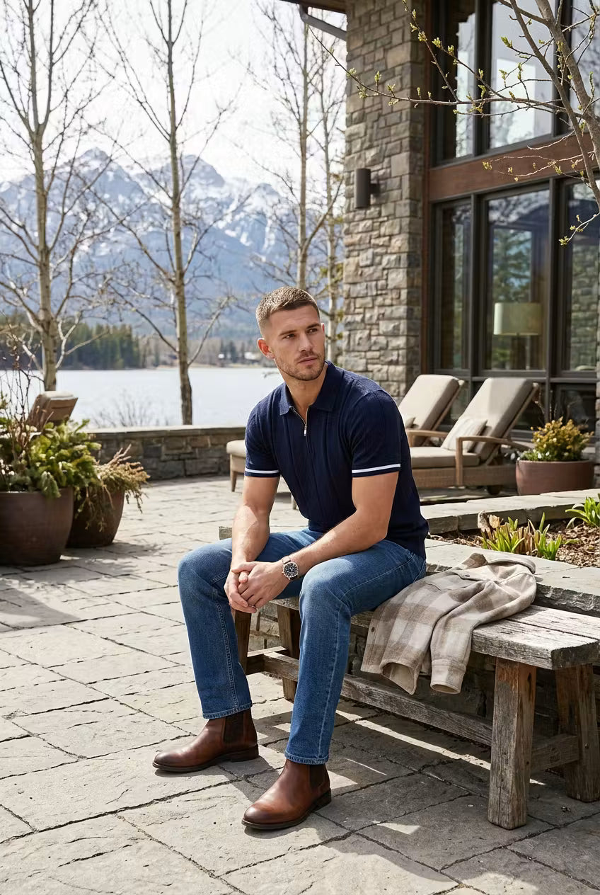 Kingsford Zip Knit Polo