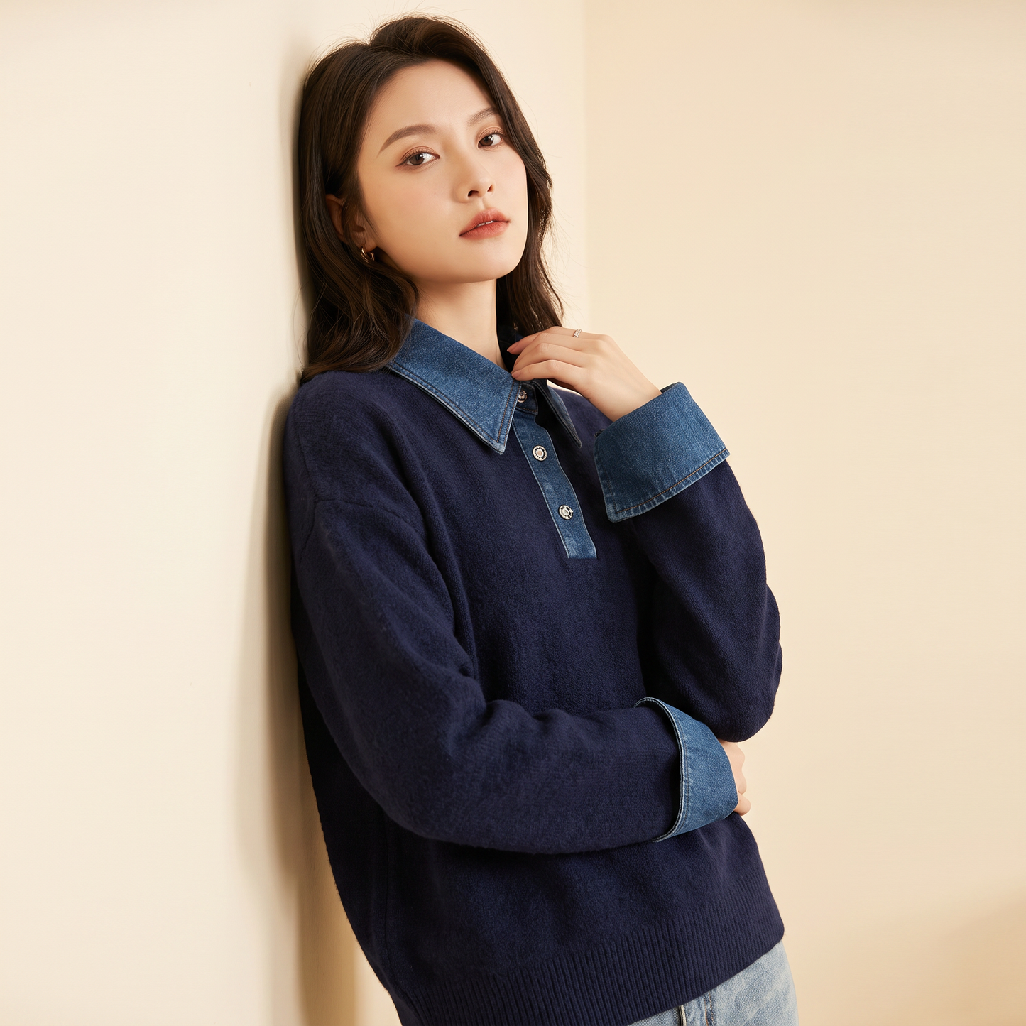 Celeste pullover met prinsessenmouwen