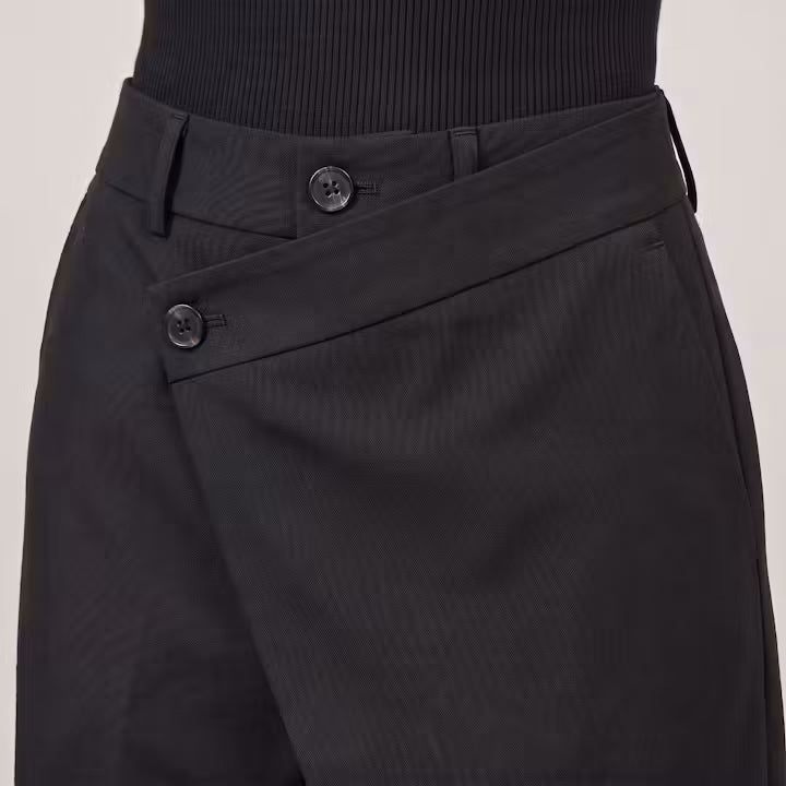 Sloane asymmetrische broek met wijde pijpen
