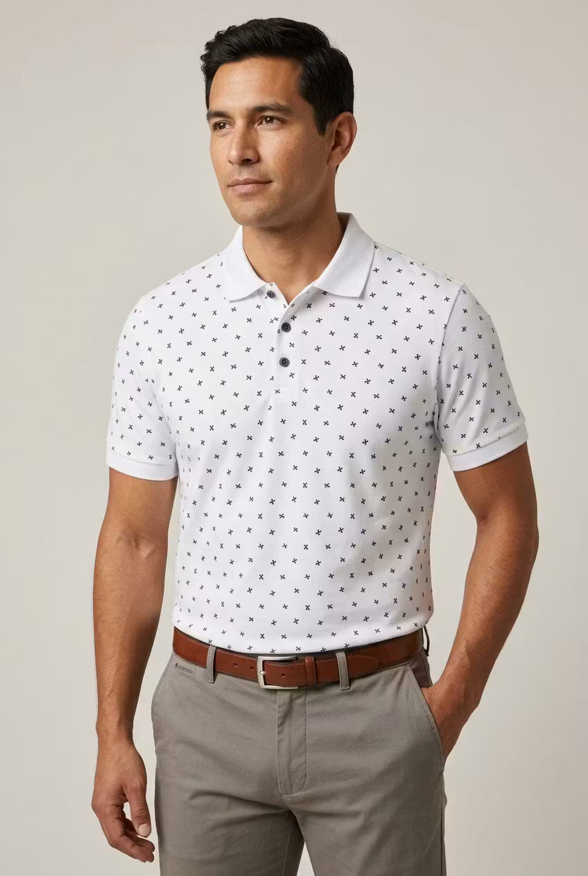 Birdie Print Golf Polo
