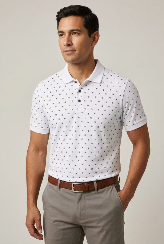 Birdie Print Golf Polo