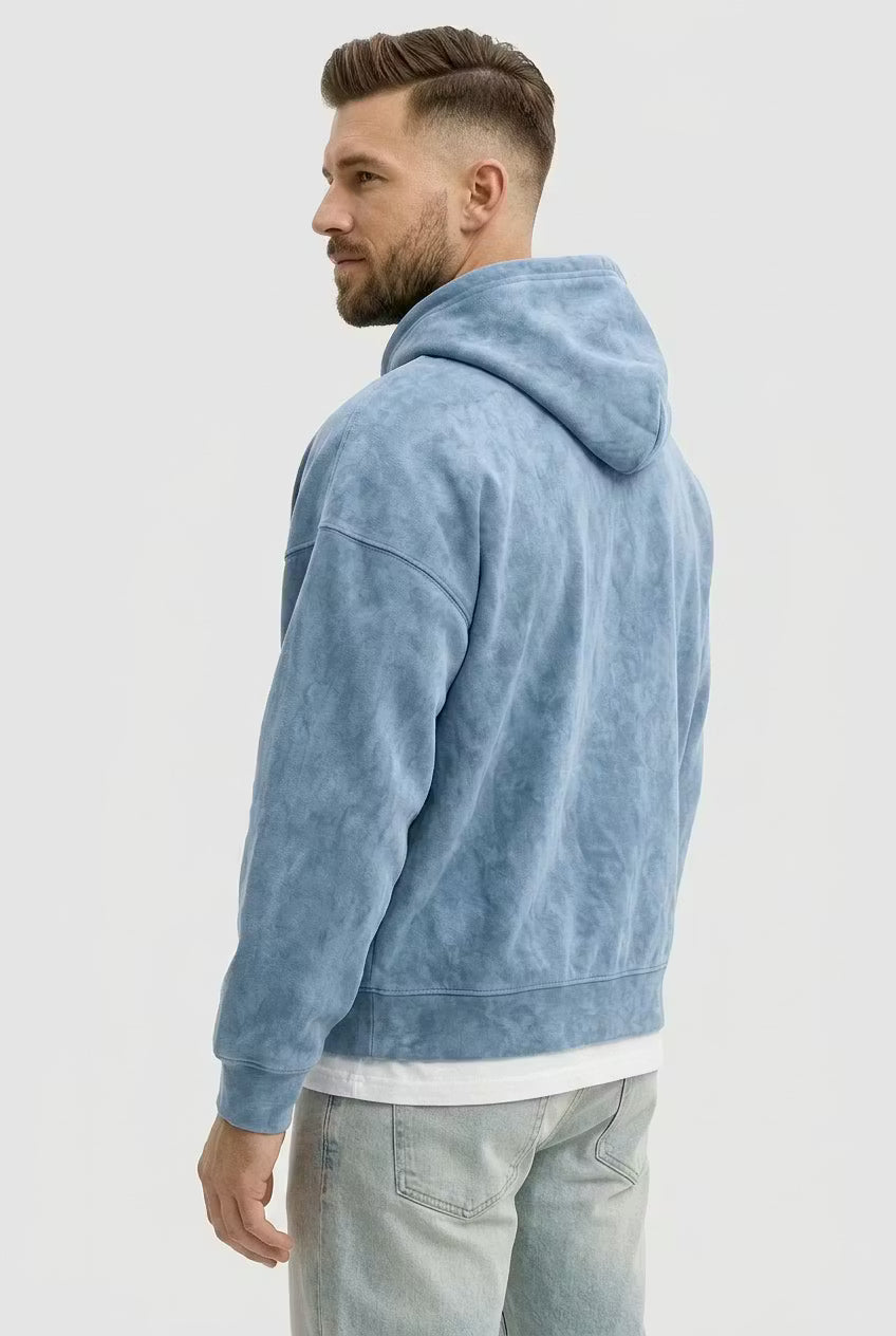 Stonewash Half Zip Hoodie