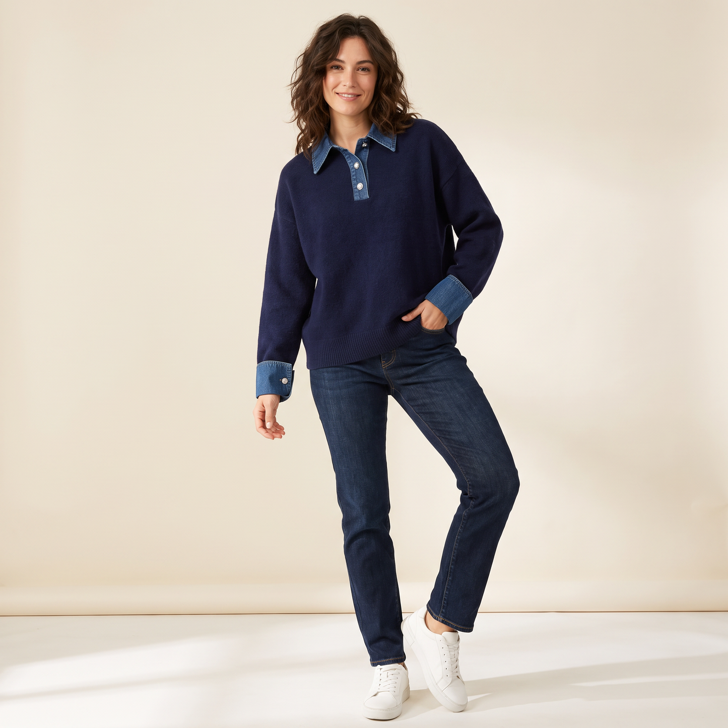 Celeste pullover met prinsessenmouwen