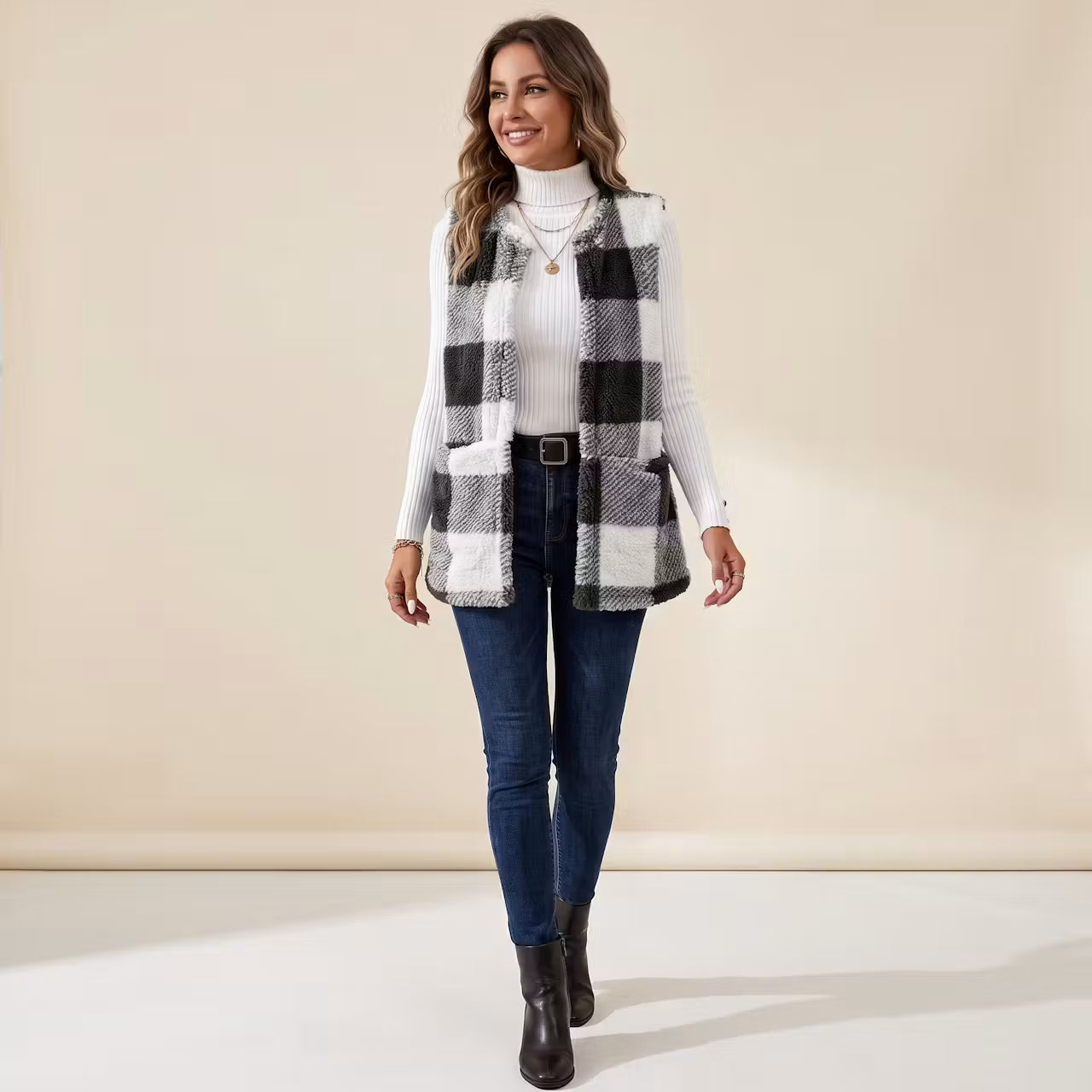 Siena Geruit Gilet