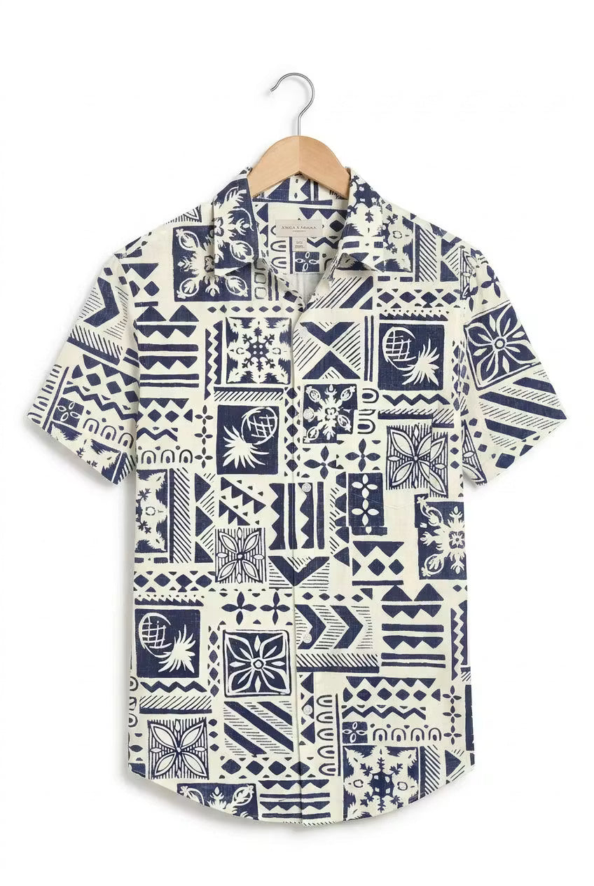 Tidal Mosaic Camp Shirt