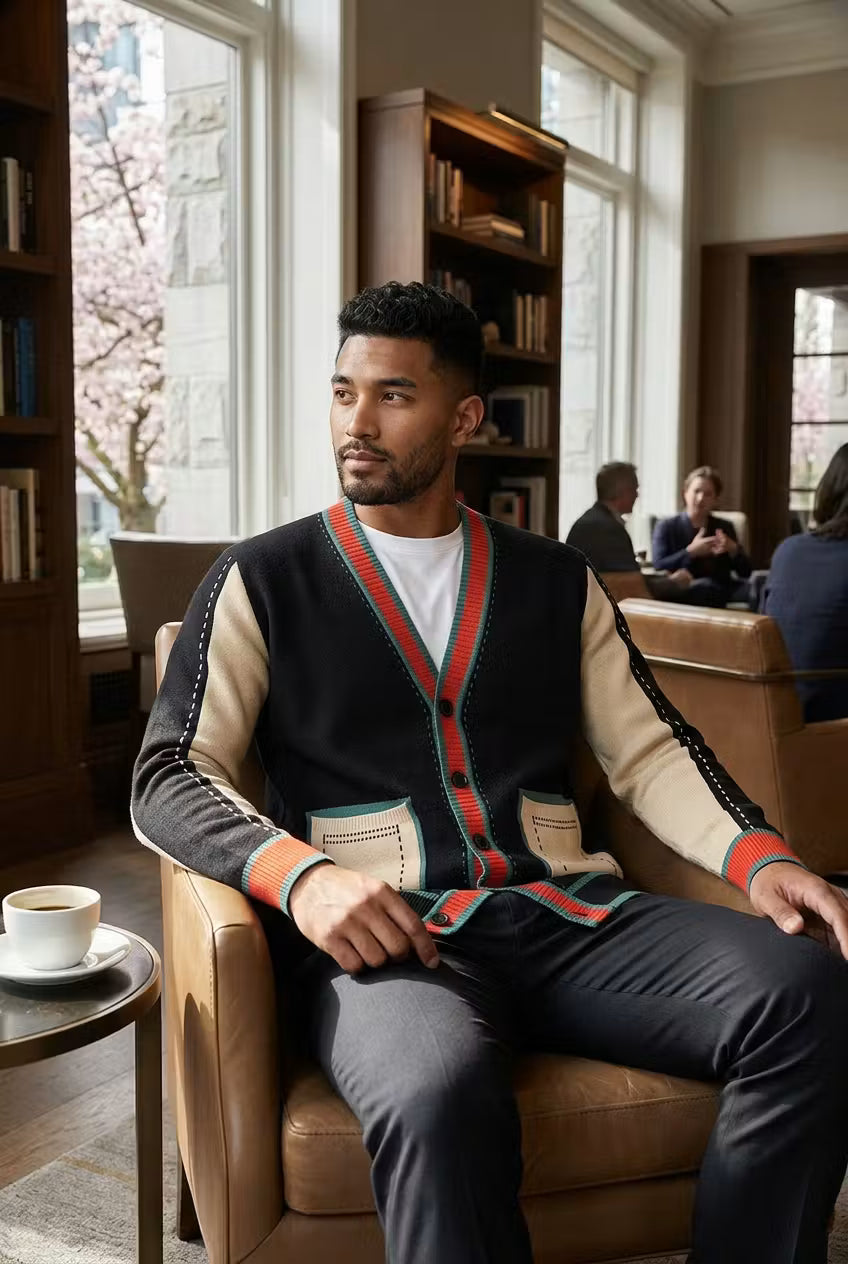 Monaco Contrast Trim Cardigan
