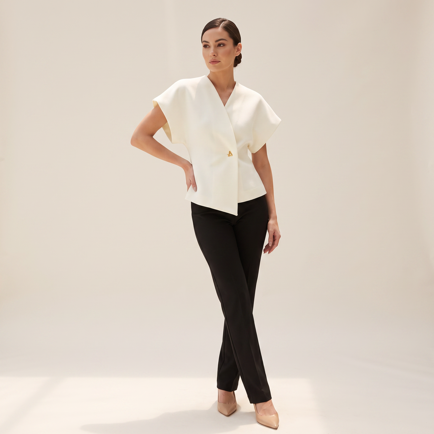 Sculpt Line vesttop met knoop