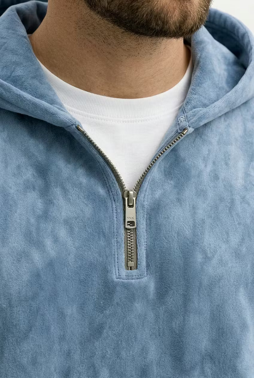 Stonewash Half Zip Hoodie