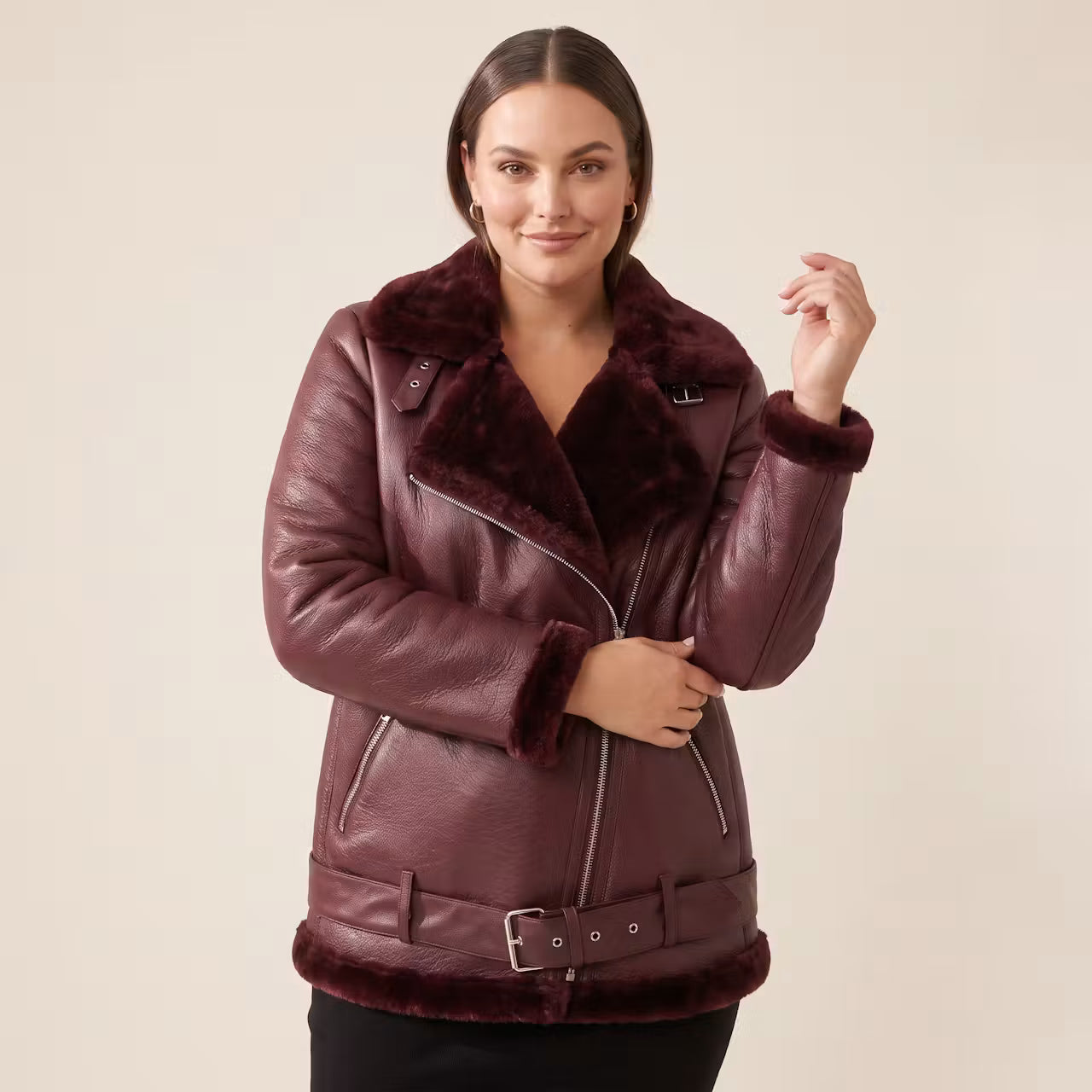 Sienna Aviator Jas met Ceintuur