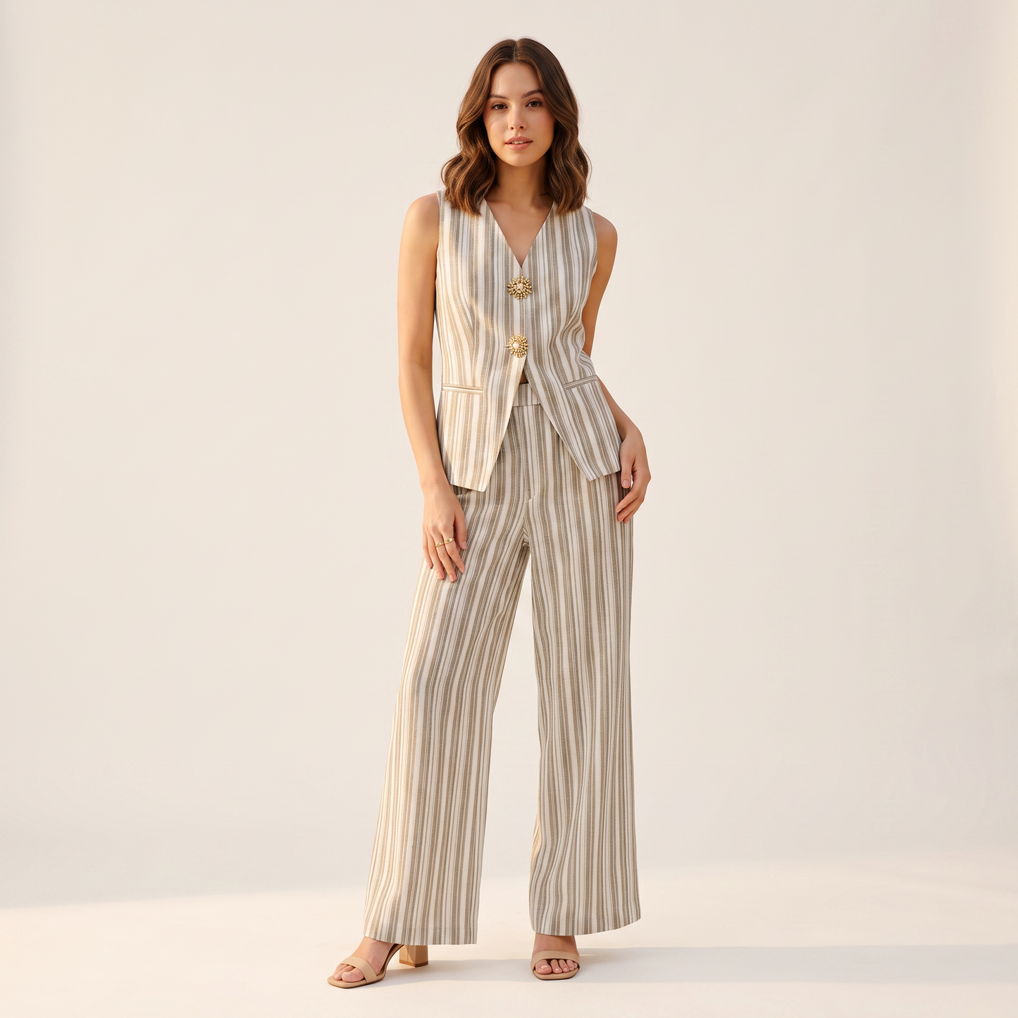 Sara jumpsuit met linnenmix