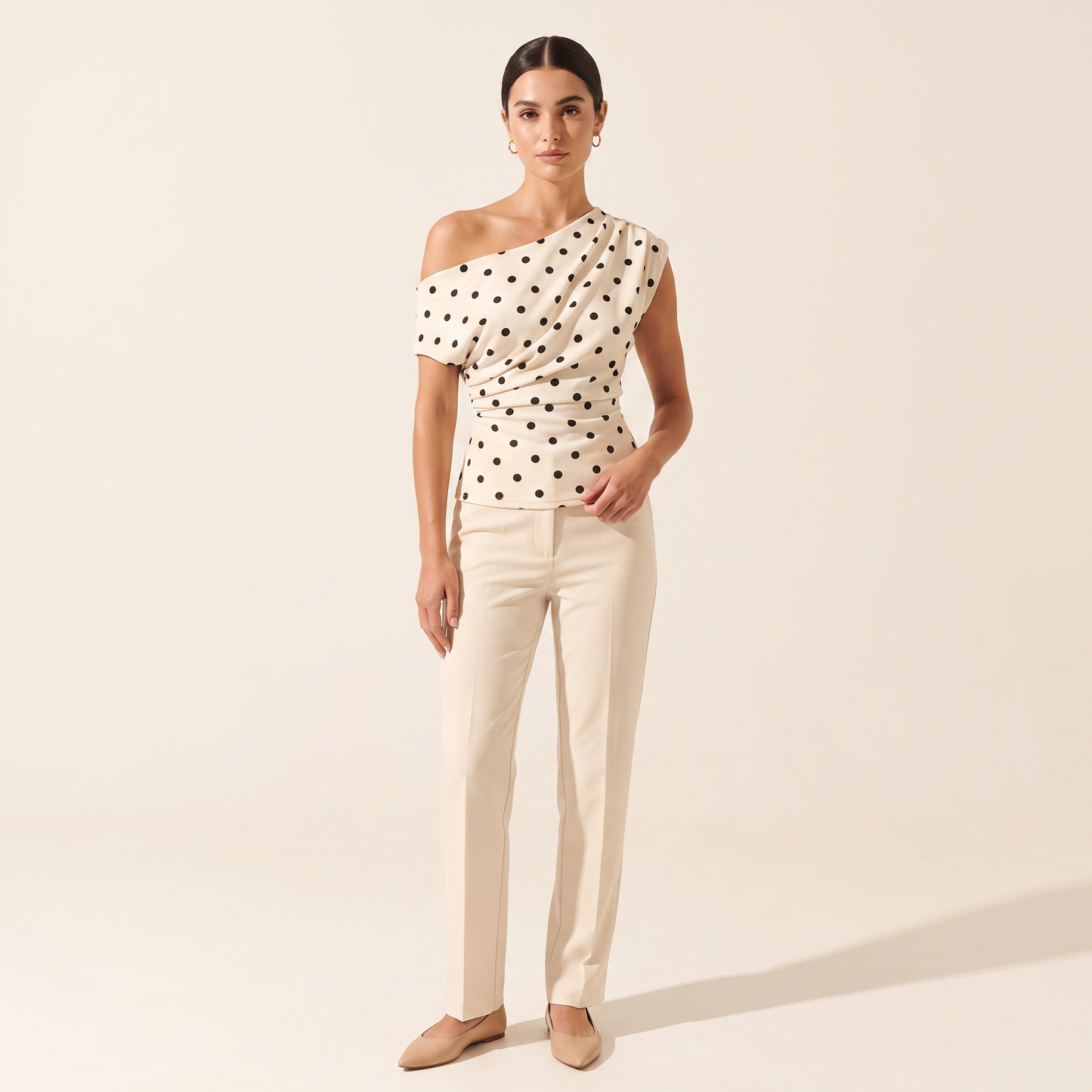 Milo Off-shoulder met stippen