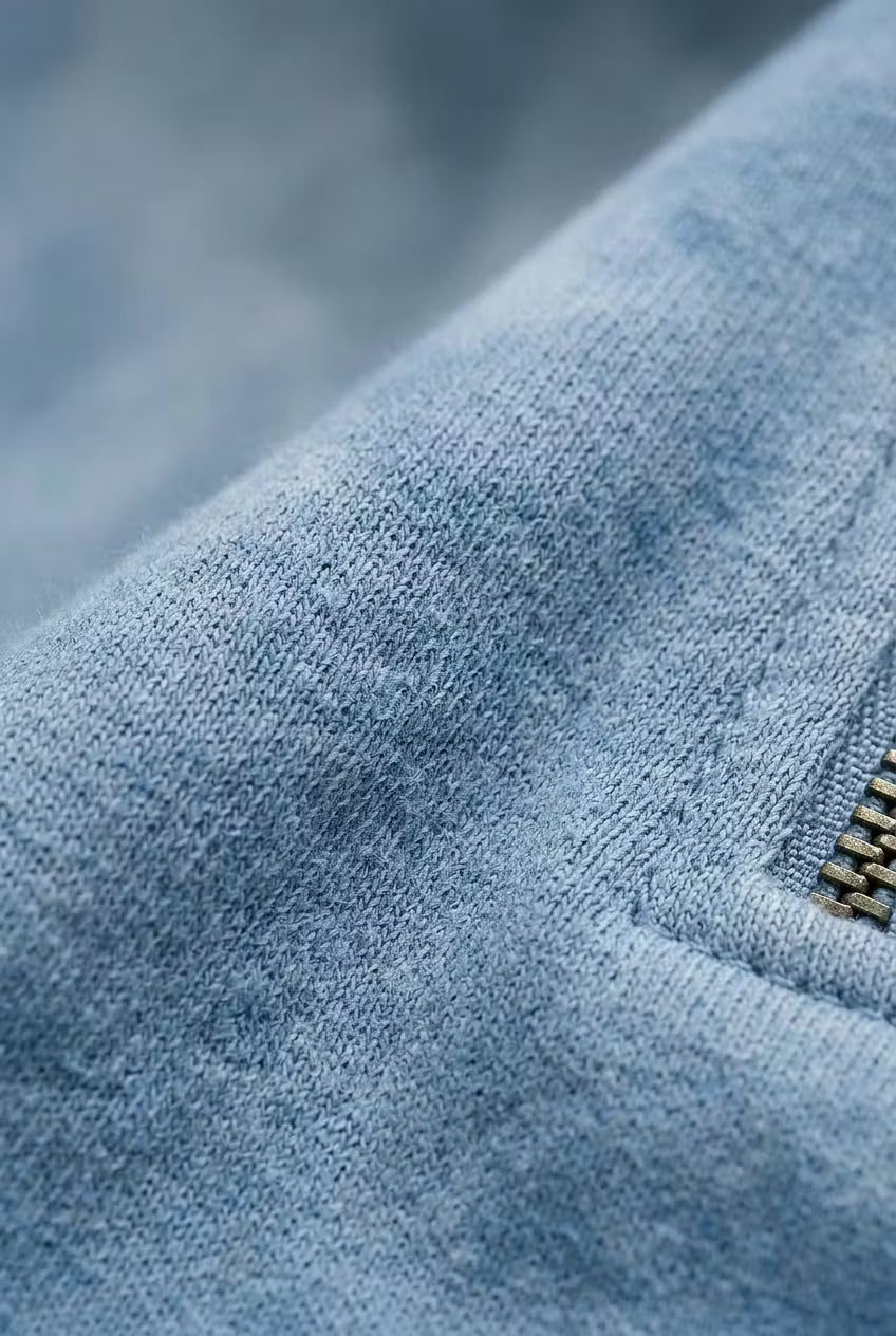 Stonewash Half Zip Hoodie