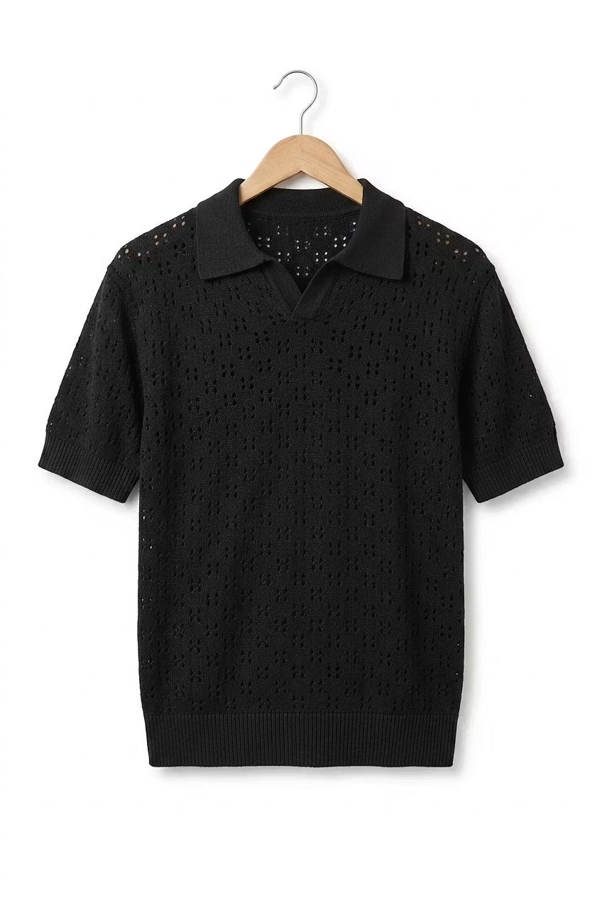 Riviera Perforated Tencel Polo