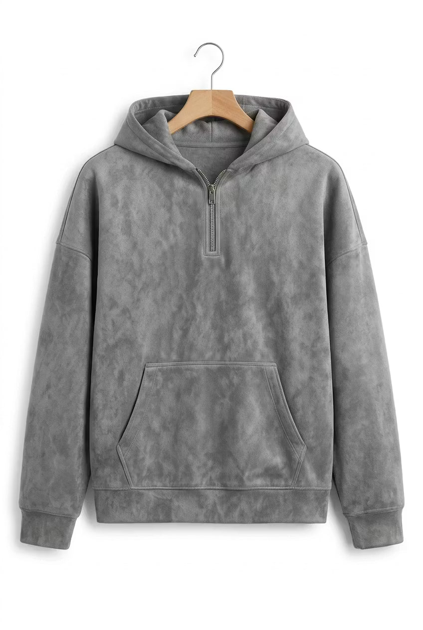 Stonewash Half Zip Hoodie