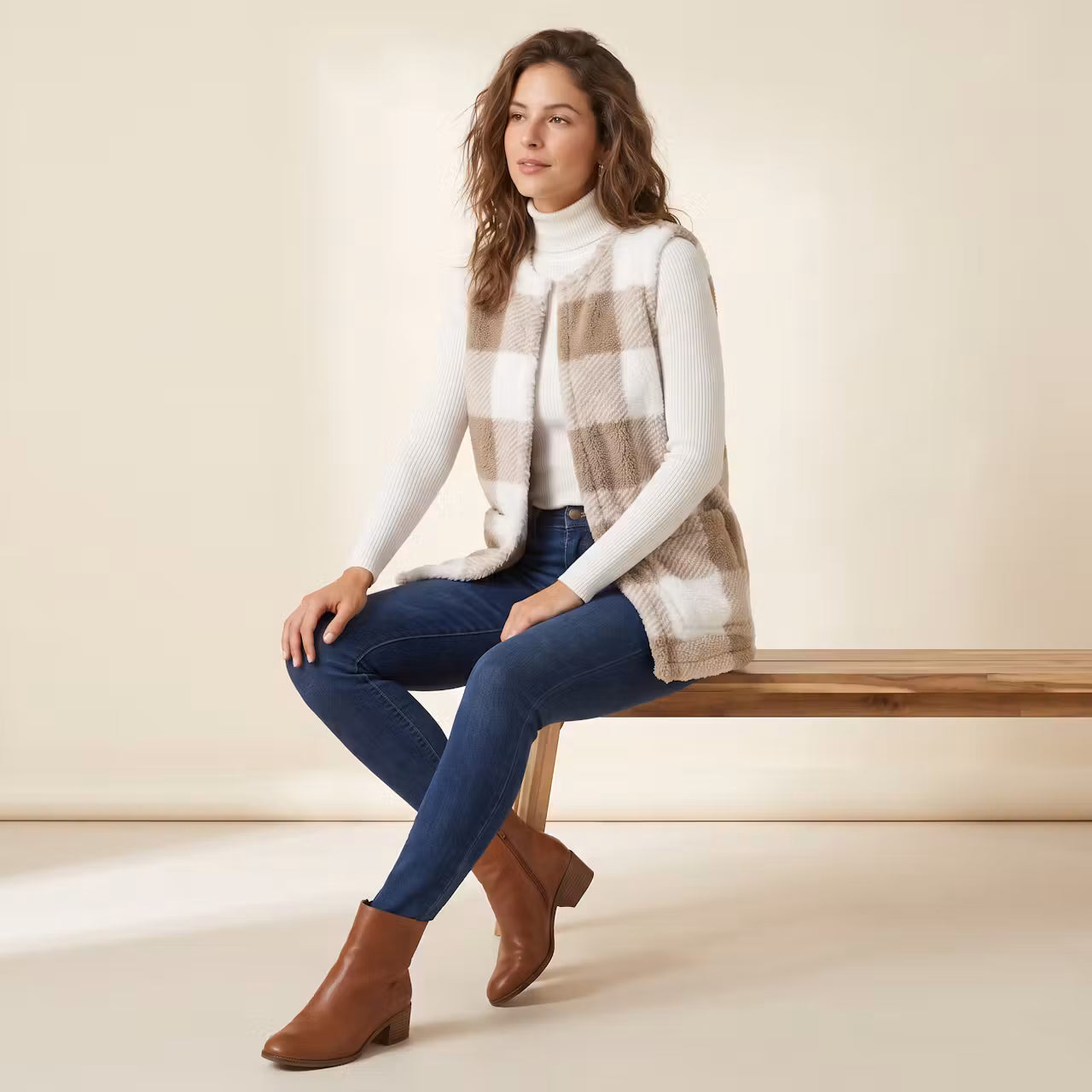 Siena Geruit Gilet