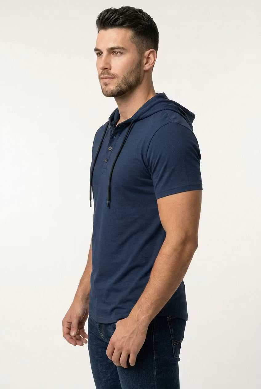 Crestline Hooded Henley Tee