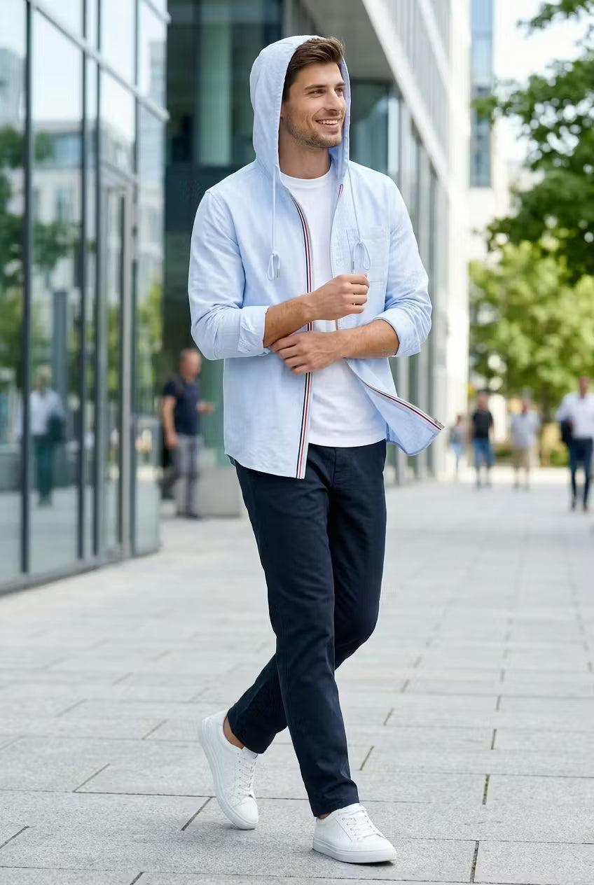 Coastal Ridge Hooded Overshirt