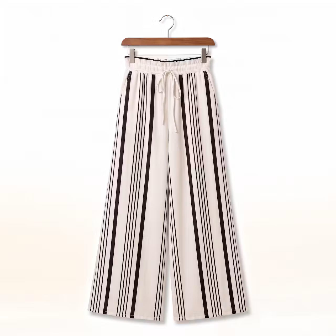 Amelie Gestreepte Broek met Wijde Pijpen