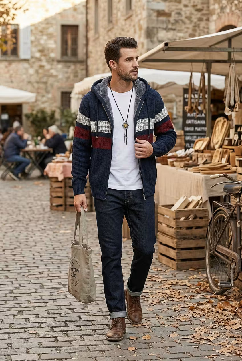 Northshore Stripe Zip Hoodie
