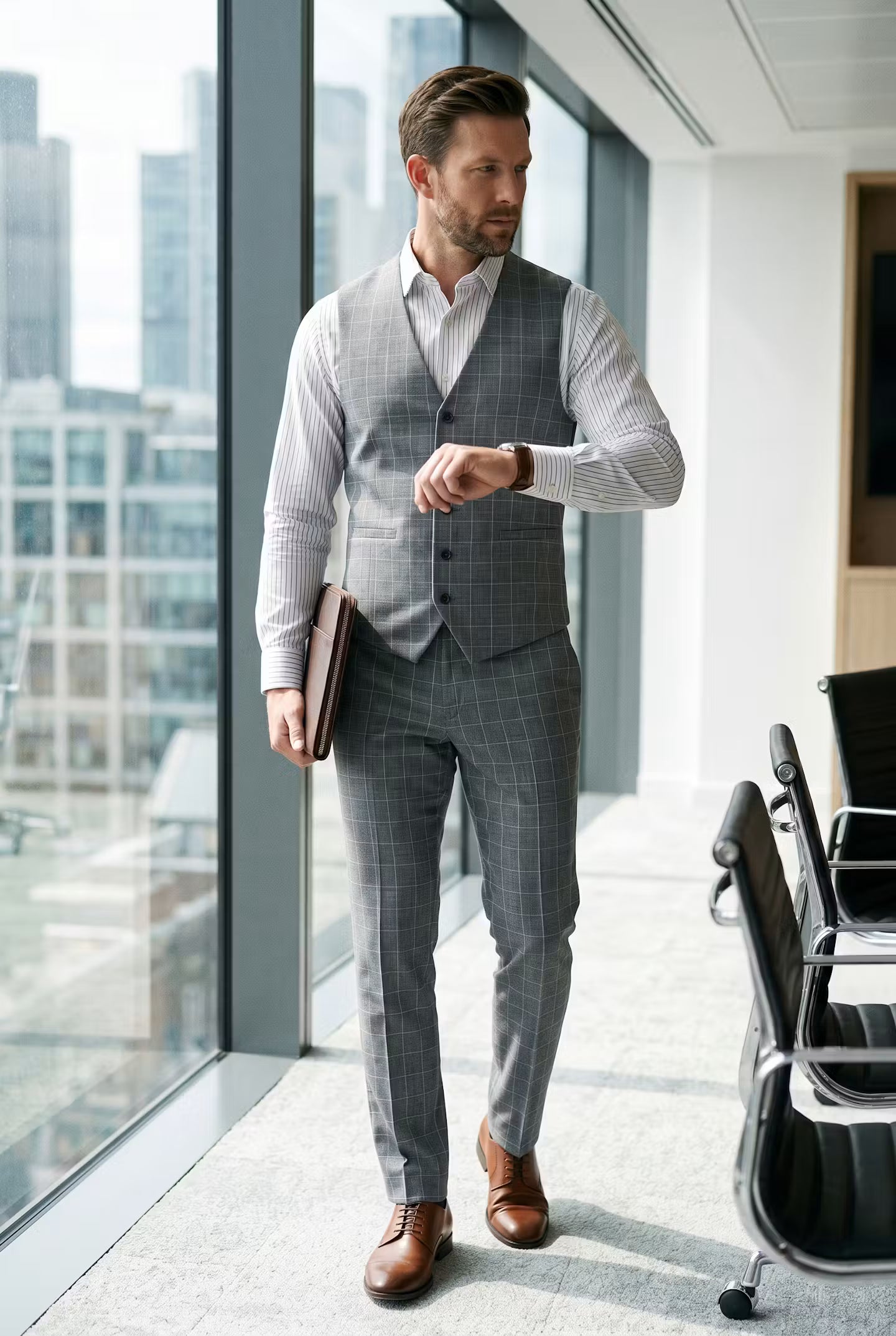 Windsor Check Vest Set