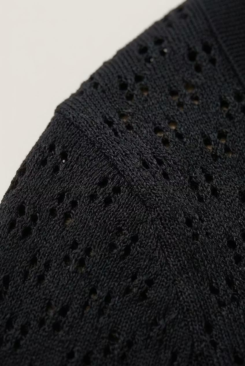 Riviera Perforated Tencel Polo