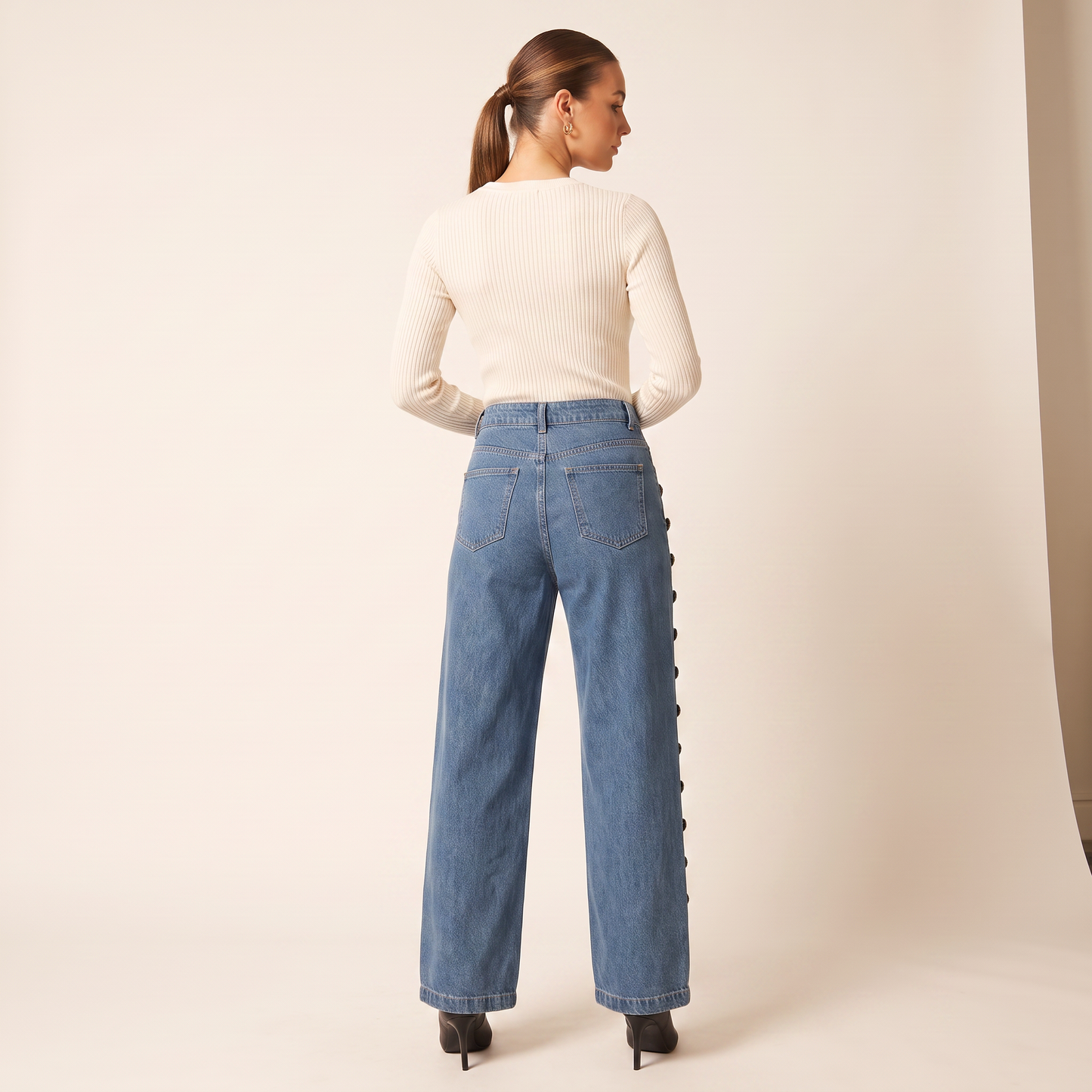 Arden gewassen jeans met rechte pijpen