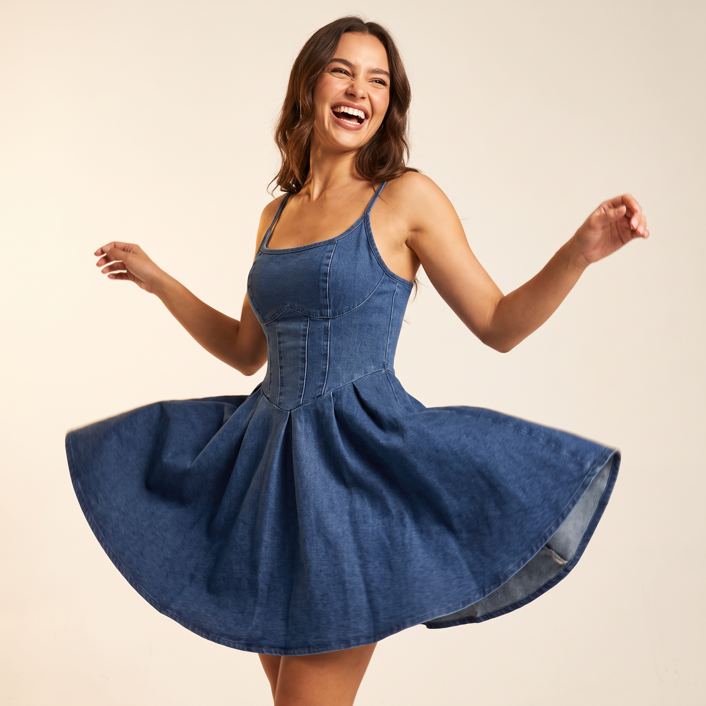 Marina mini-jurk met strikdetail