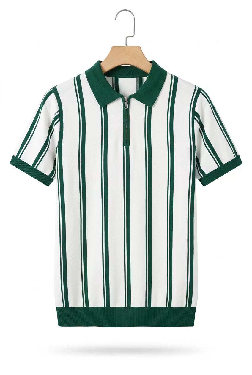 Kingsley Zip Stripe Polo