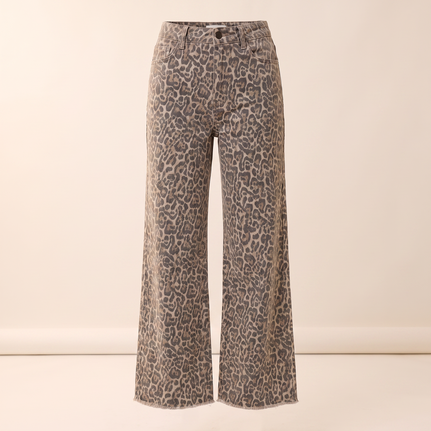 Ravell wide-leg broek met luipaardprint