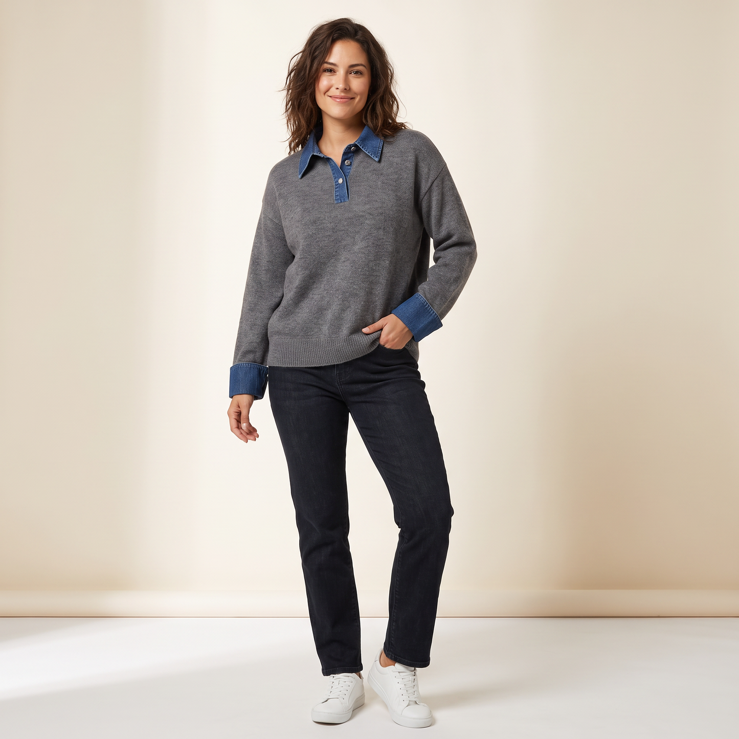Celeste pullover met prinsessenmouwen
