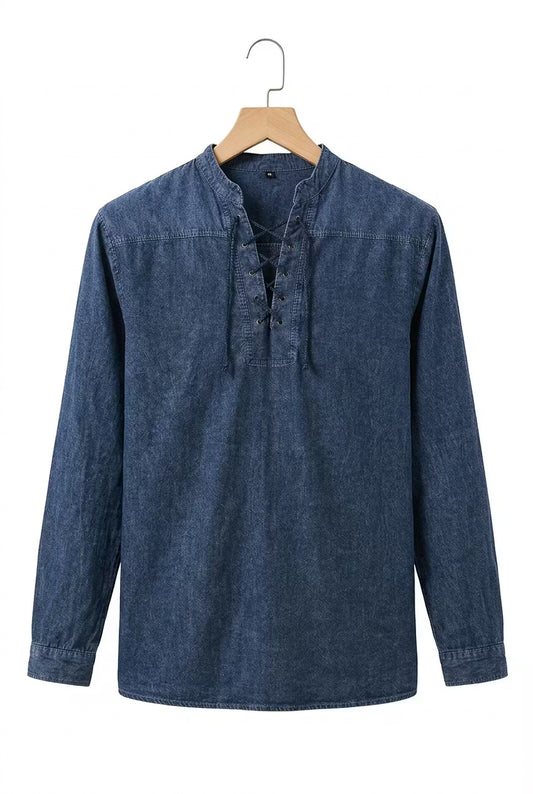 Harborline henley overhemd met veters