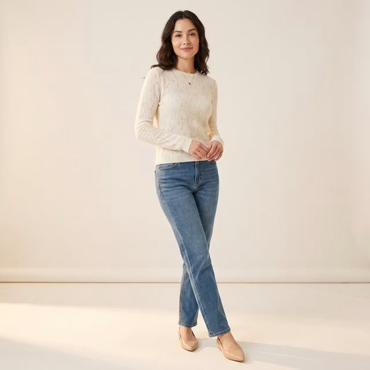 Alina Pointelle Gebreide Top