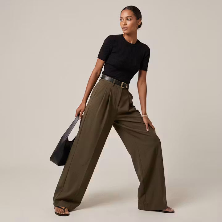 Alder High-Rise Wide-Leg Trousers