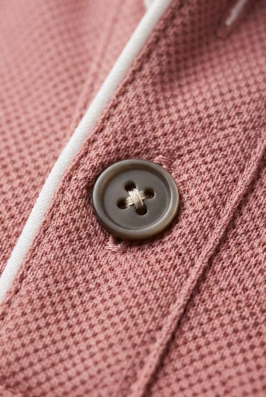 Micro-Pattern Modern Knit Polo
