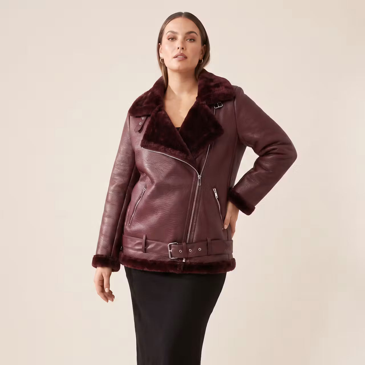 Sienna Aviator Jas met Ceintuur