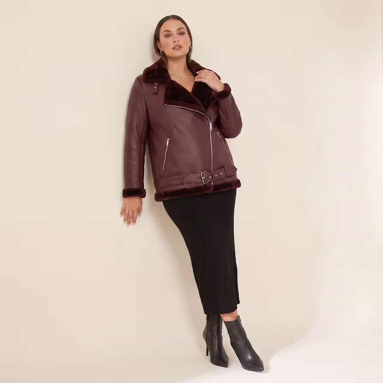 Sienna Aviator Jas met Ceintuur