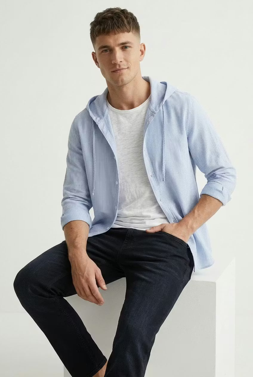 Bayview Hooded Stripe Shirt