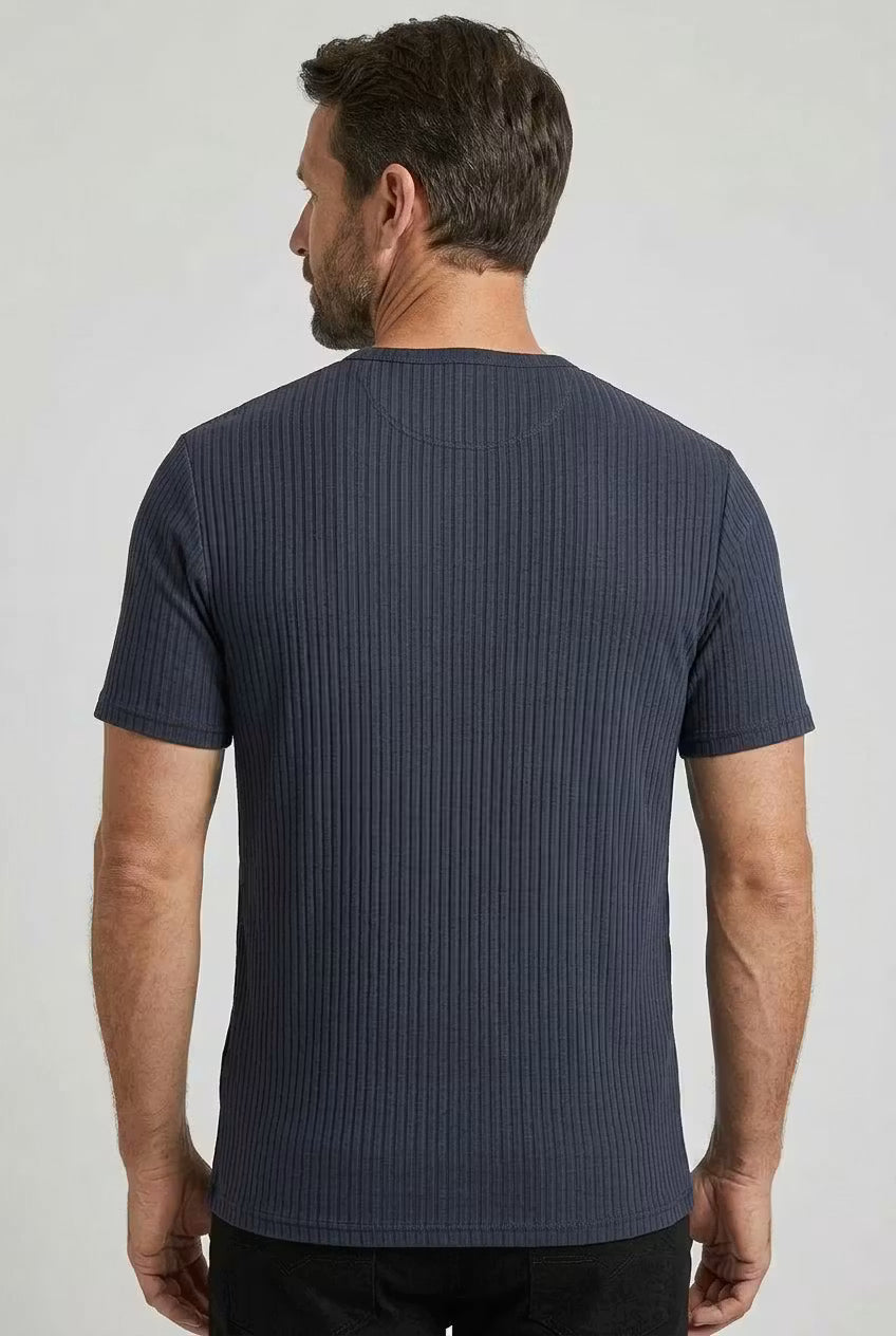 Camiseta henley canalé Sebastián