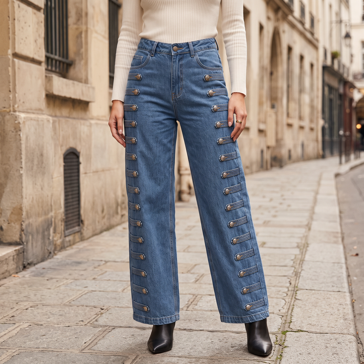 Arden gewassen jeans met rechte pijpen