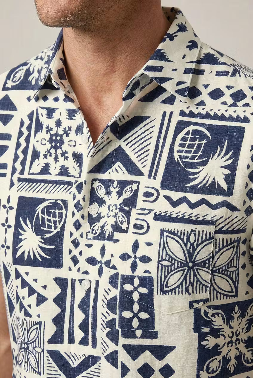 Tidal Mosaic Camp Shirt